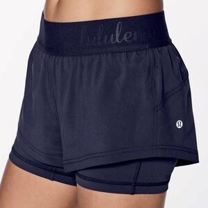 LULULEMON Box It Out Shorts 6 Midnight Navy Swift Outer Luxtreme Liner